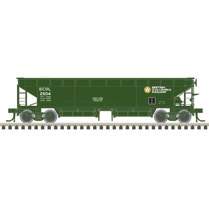 Atlas 70 Ton Hartballast Car British Columbia (2504) Green/White