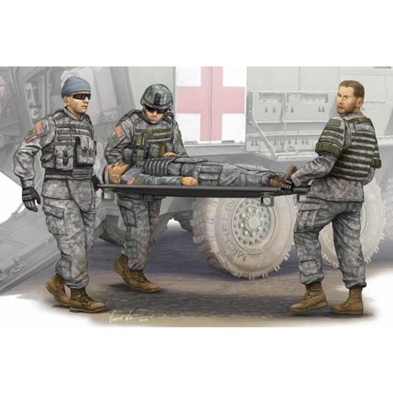 Modern U.S. Army – Stretcher Ambulance Team #00430 1/35th Figure Kit by Trumpeter