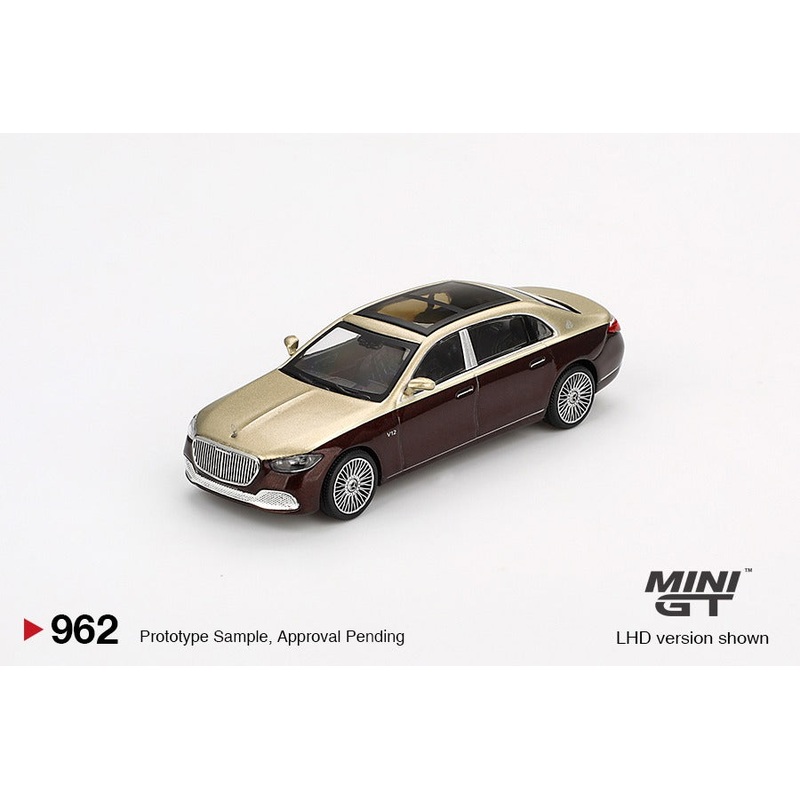 (PRE-ORDER) Mini GT 1:64 Mercedes-Maybach S680 Gold/Dark Red Metallic MGT00962-L