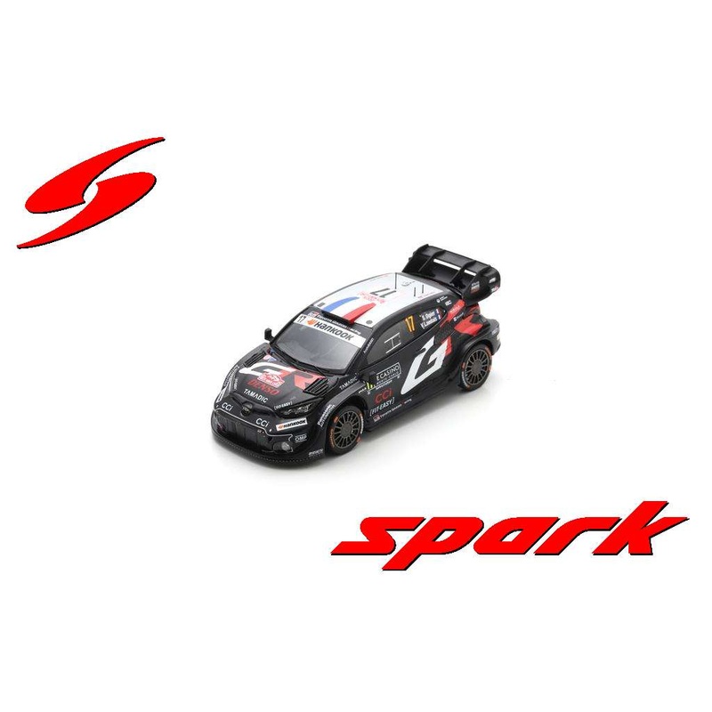 S6888 Spark 1:43 Toyota TOYOTA GR Yaris Rally1 No.17 TOYOTA GAZOO Racing WRT Rally Monte Carlo 2025S. Ogier – V. Landais S. Ogier’s 10th Rally Monte Carlo defeated