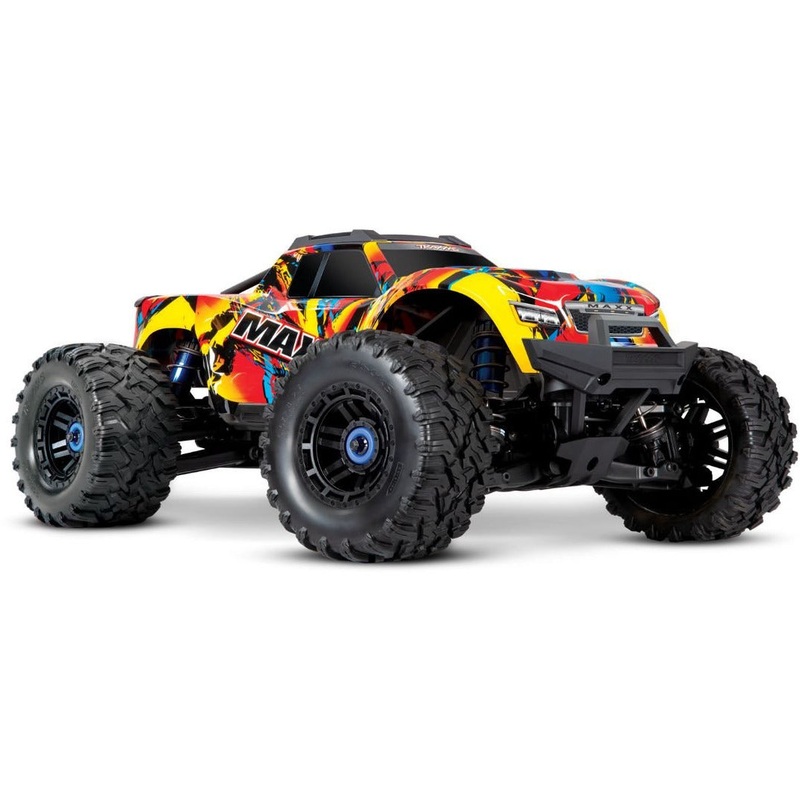 Traxxas Maxx with 4S ESC – Solar Flare 1/10 Scale 4WD Brushless Electric Monster Truck