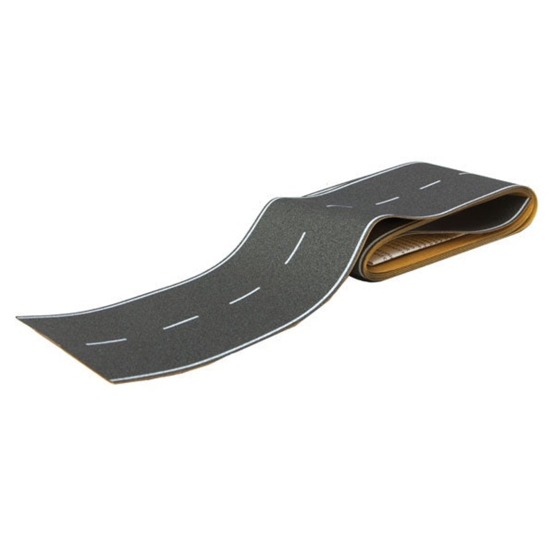 Flexible Self-Adhesive Paved Roadway #1250 Vintage Highway (White Dashed Centerline, White Solid Edge Markings)