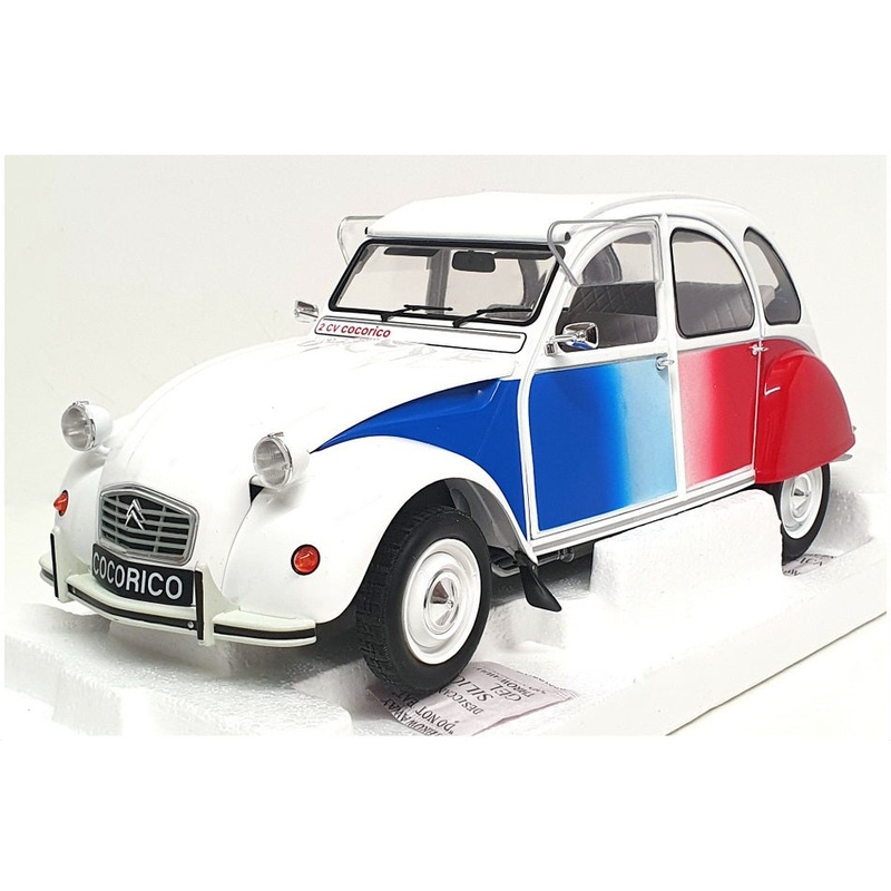 Z Models 1/12 Scale ZMD1200103 – 1986 Citroen 2cv Cocorico – White/Blue/Red