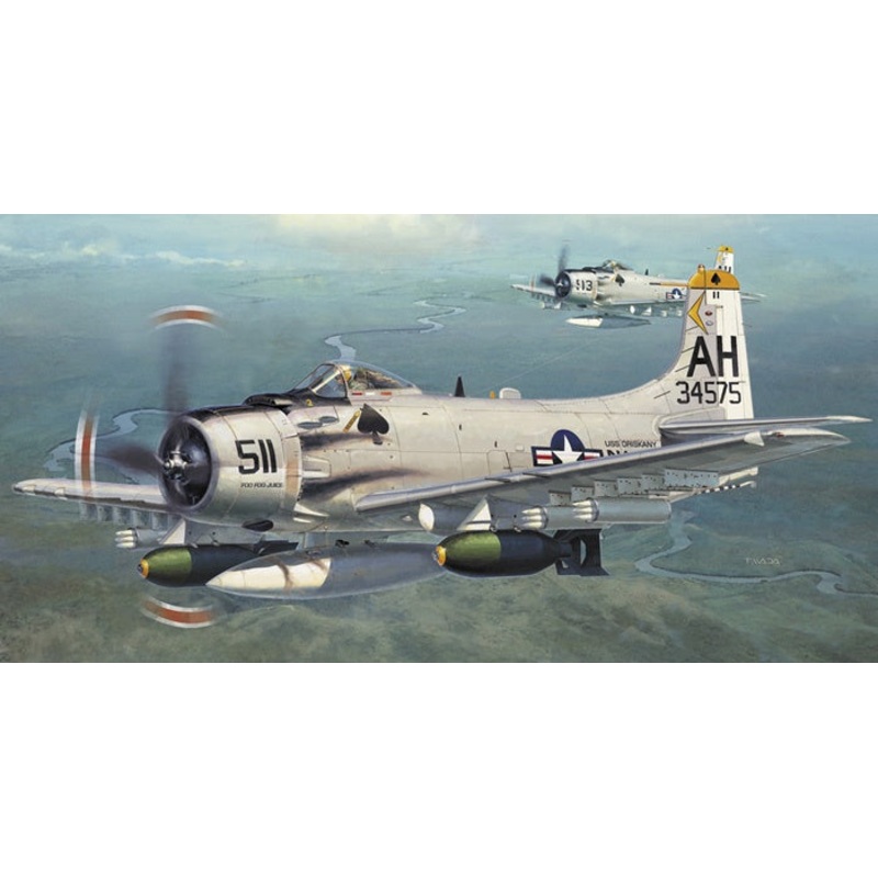 A-1H Skyraider w/ Rocket Pod 1/72 #02466 by Hasegawa