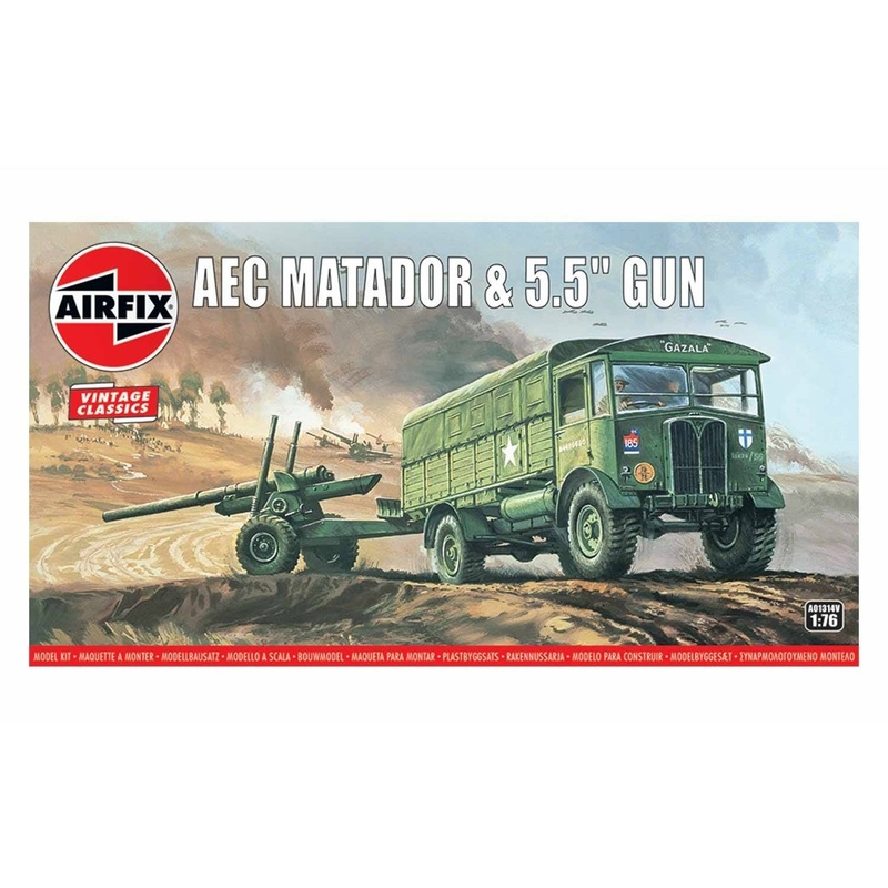 AEC Matatdor & 5.5 Gun 1/76 #01314 by Airfix