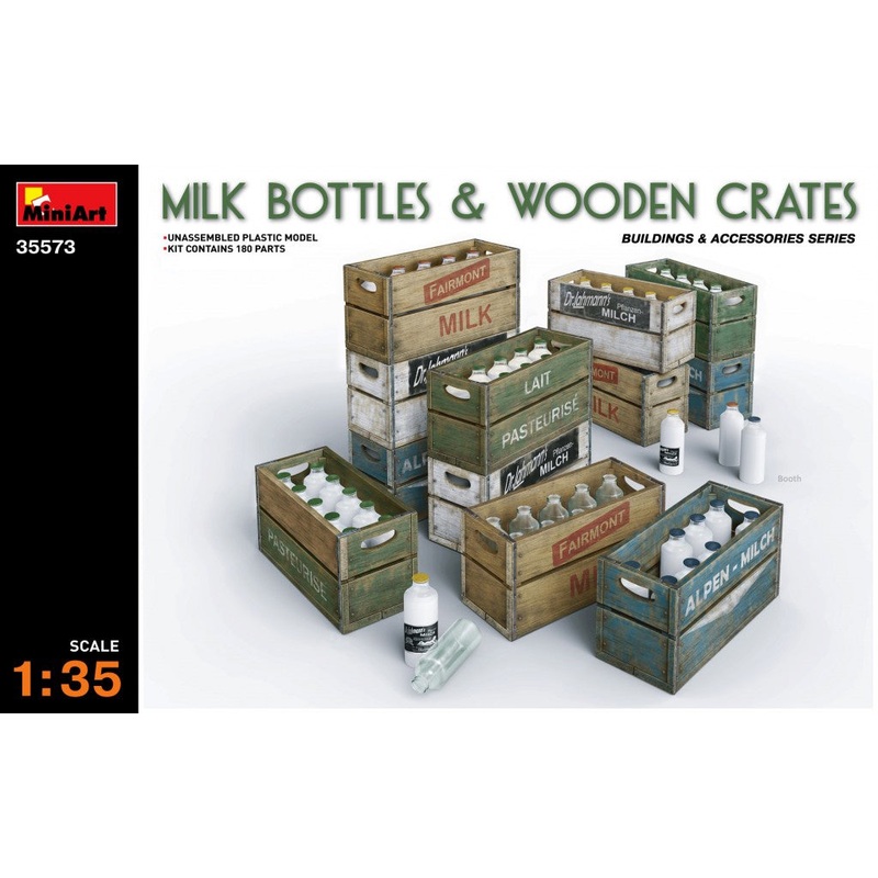 Milk Bottles & Wooden Crates 1/35 #35573 by MiniArt
