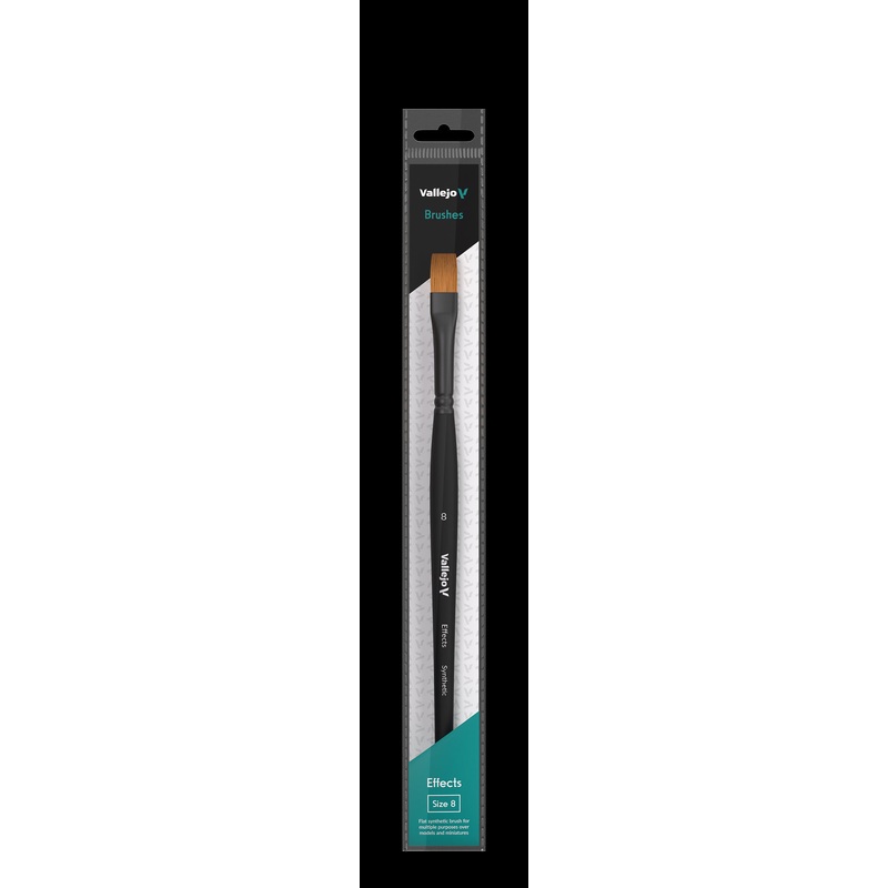 Vallejo Brush B04008 Flat #8 Synthetic Hair