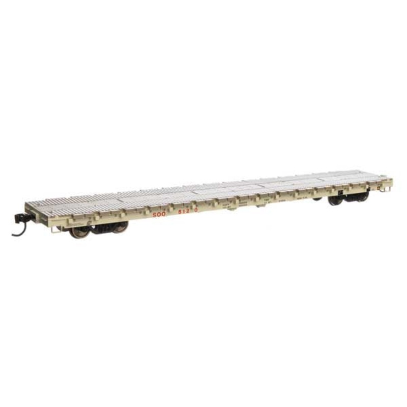 60′ Pullman-Standard Flatcar – Ready to Run #5407 Soo Line #5120
