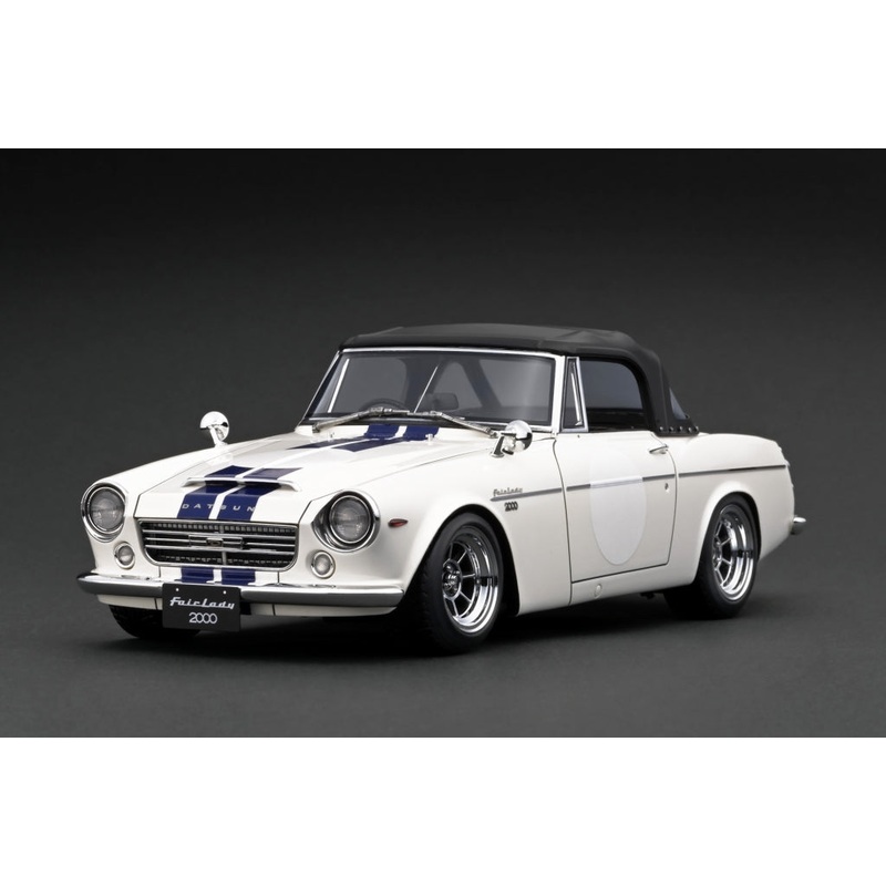 [ Back-order ] ignition model IG2707 1:18 DATSUN Fairlady 2000 SR311 White/Blue model car