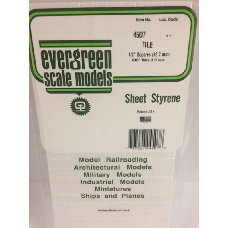 Evergreen 4507 1/2 x 1/2 Square Tile