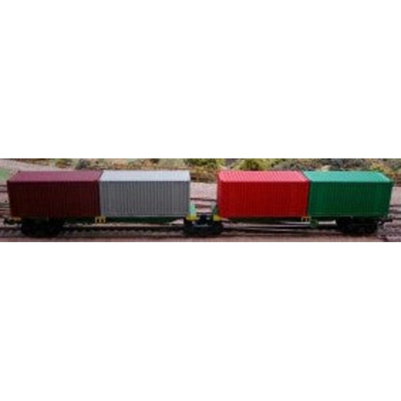 Frateshi ANR Twin Container Wagons Shared Centre Bogie