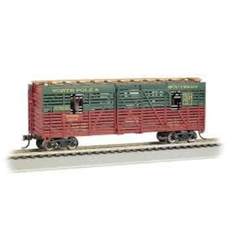 HO 40′ Animated Stock Car, Christmas/Reindeer #19704