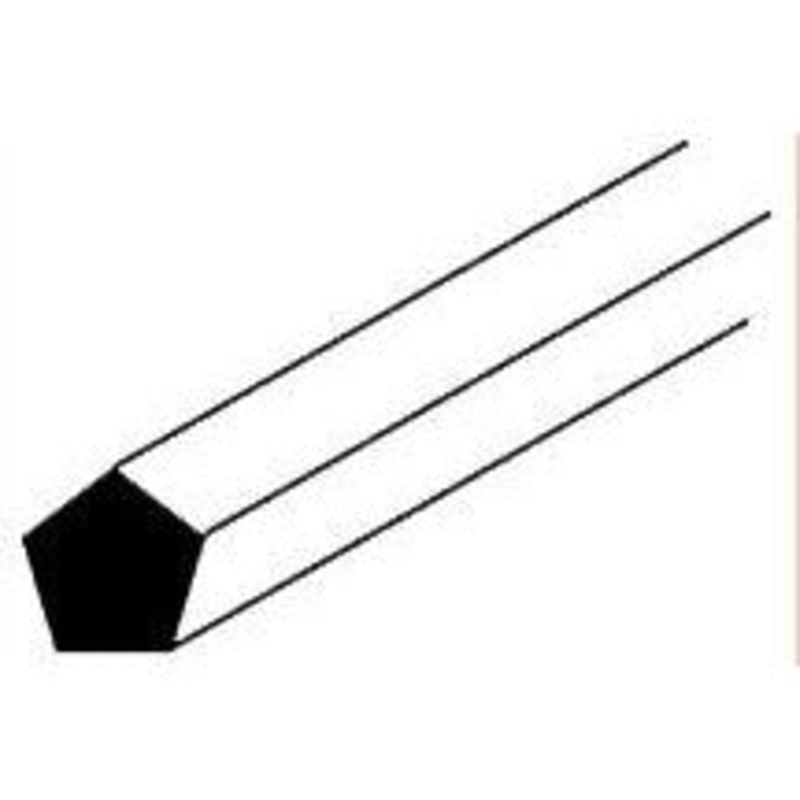 Plastruct Styrene Pentagon Rod .040 (10 pcs) PLA90833