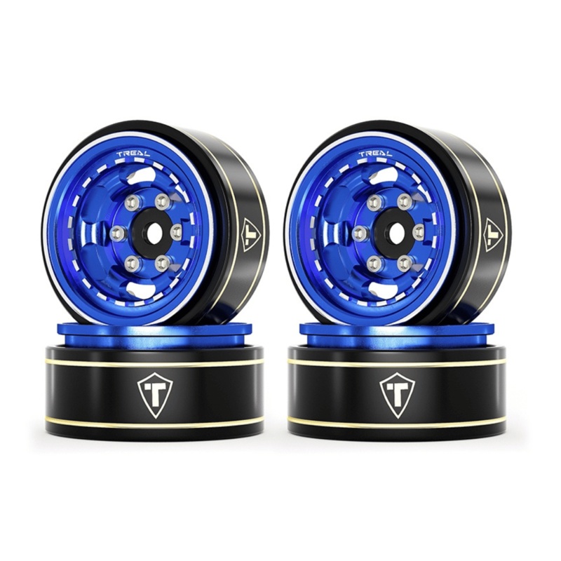 Treal Hobby Type H 1.0 Aluminum 6-Slot Beadlock Wheels – Assorted Colours