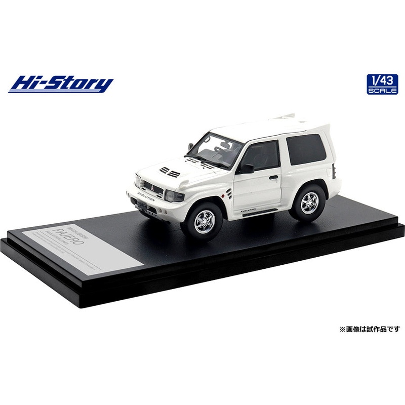 [ Back-order ] Hi-Story HS458WH 1:43 MITSUBISHI PAJERO EVOLUTION 1997 Sofia White resin model car