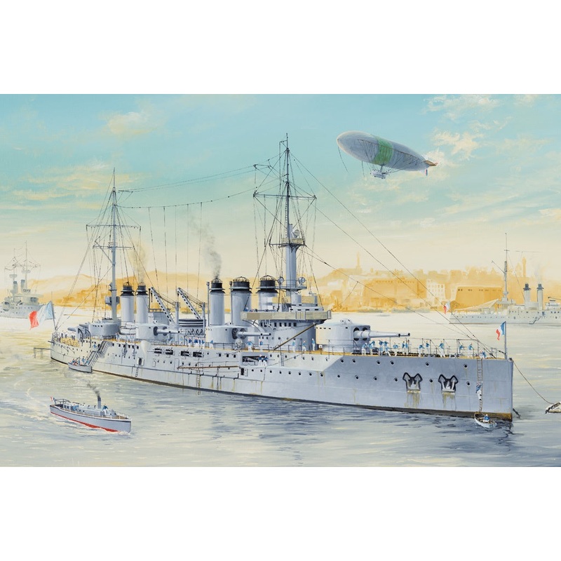 French Navy Pre-Dreadnought Battleship Voltaire 1/350 #86504 by Hobby Boss