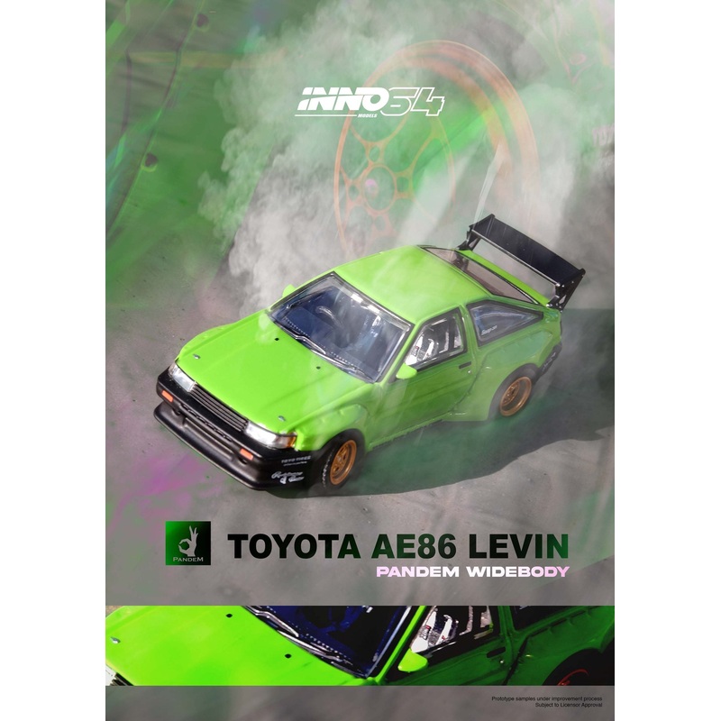 INNO64 1:64 TOYOTA AE86 Levin PANDEM ROCKET BUNNY Green