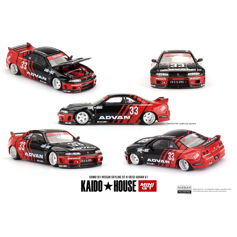 (PRE-ORDER) Mini GT x Kaido House 1:64 Nissan Skyline GT-R (R33) Kaido Works ADVAN KHMG191