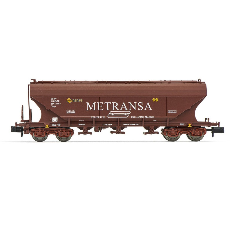Freight wagon silo wagon oxide red Metransa Renfe Ep. IV