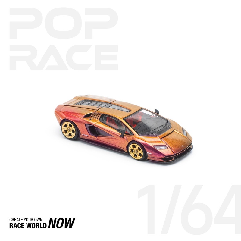 (PRE-ORDER) Pop Race 1:64 Lamborghini Countach LP 800-4 – BLU HAL