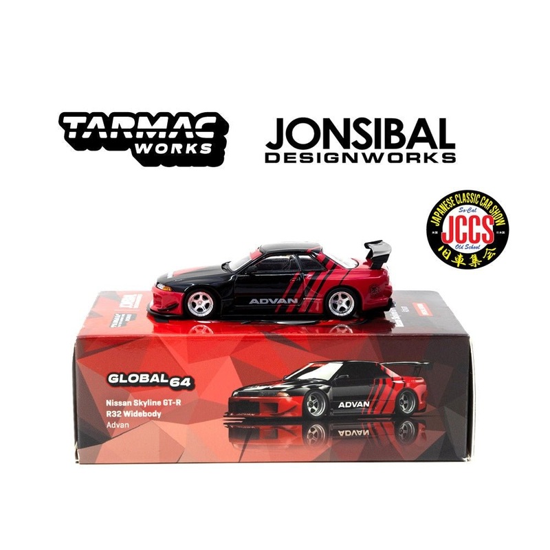 Tarmac Works 1:64 Nissan Skyline GT-R R32 ADVAN Widebody Jonsibal 2024 JCCS Special