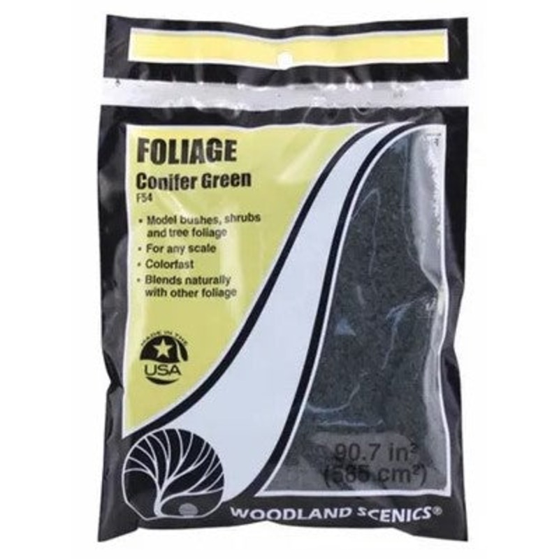 Woodland Scenics F54 Foliage – Conifer Green
