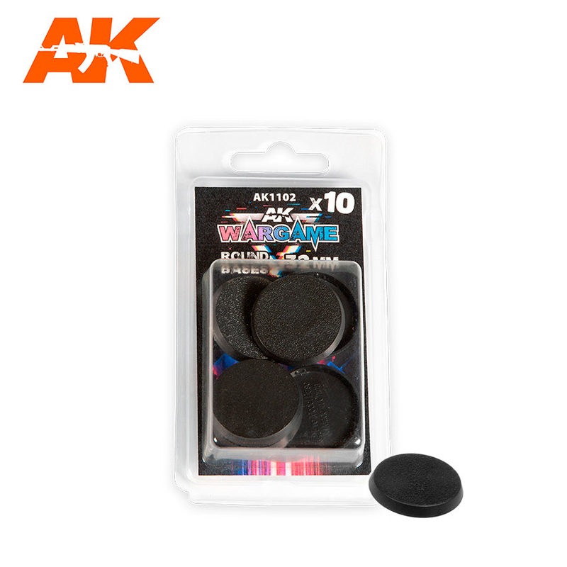 AK Interactive Plastic Wargame Bases Round Base – 32mm (10 Units) AK-1102