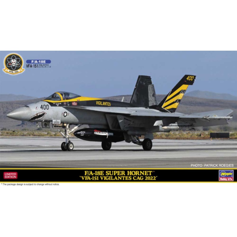 F/A-18E Super Hornet VFA-151 Vigilantes Cag 2022 (Bonus: An Emblem Patch Is Included.) 1/72 #02450 by Hasegawa