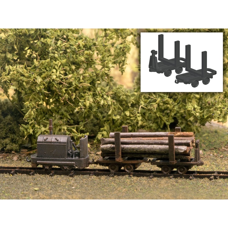 Narrow gauge rotary timber transporter