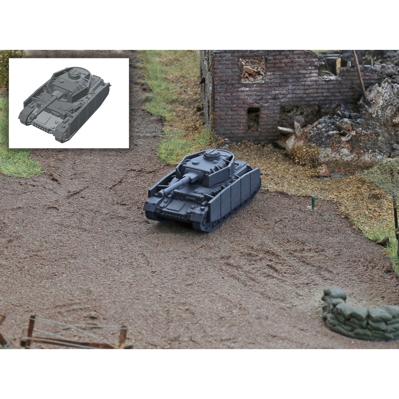 Panzer PzKpfw IV Ausf. G with aprons Wehrmacht – unpainted