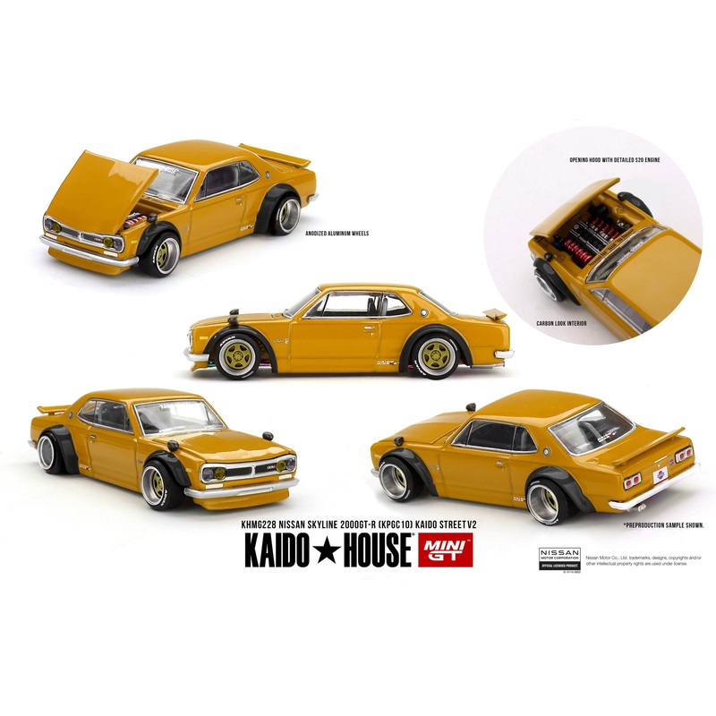 (PRE-ORDER) Mini GT x Kaido house 1:64 Nissan Skyline 2000 GT-R (KPGC10) Kaido Street V2 KHMG228