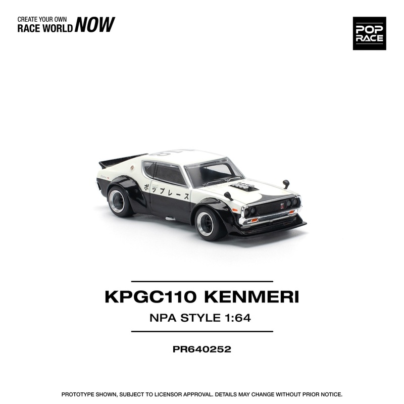 (PRE-ORDER) Pop Race 1:64 Nissan Skyline KPGC110 KENMERI APC STYLE