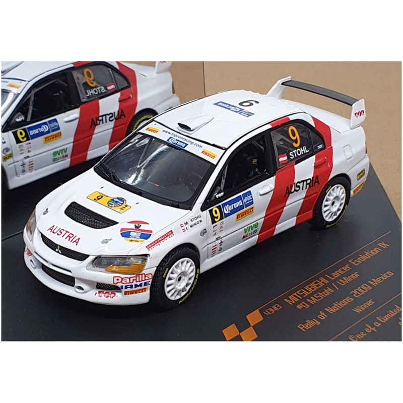 Vitesse 1/43 Scale 43413 Mitsubishi Evo IX #9 Winner Rally Of Nations ’09 Mexico