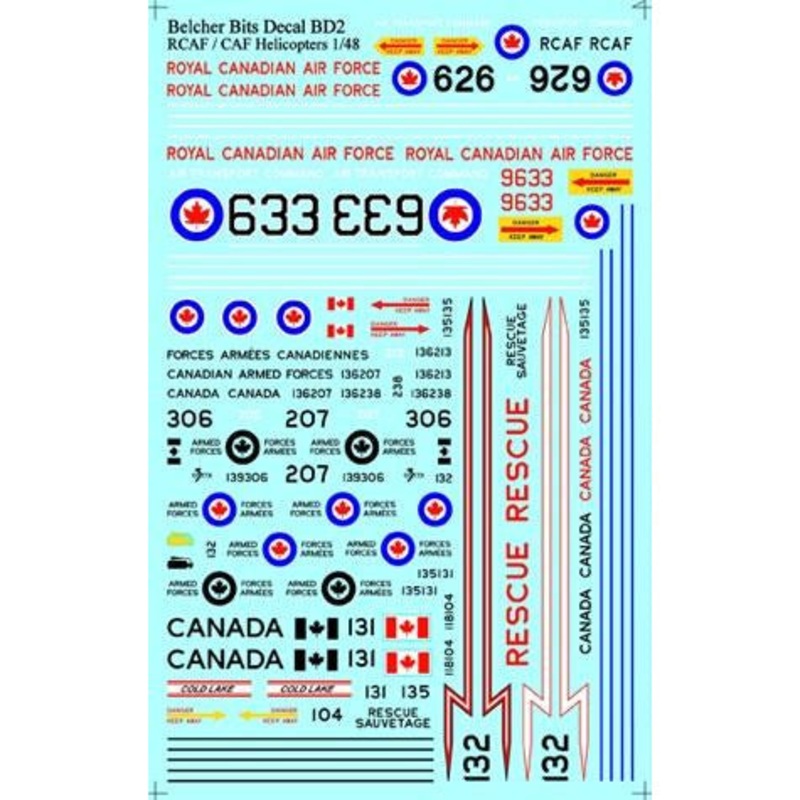 1/48 RCAF/CAF Helicopters decals