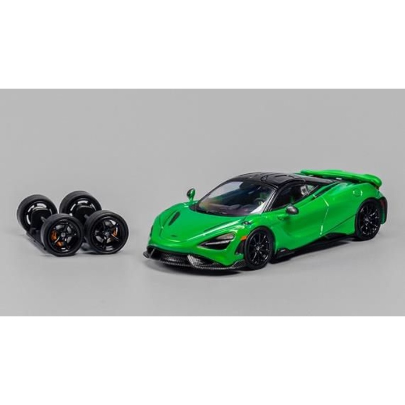 [ Back-order ] CM-MODEL CM64-765LT-10 1:64 McLaren 765LT Green Chrome model car