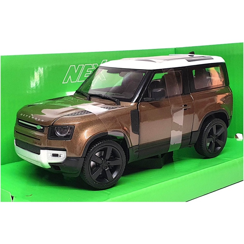 Welly NEX 1/24 Scale 24110W – 2020 Land Rover Defender – Met Brown/White