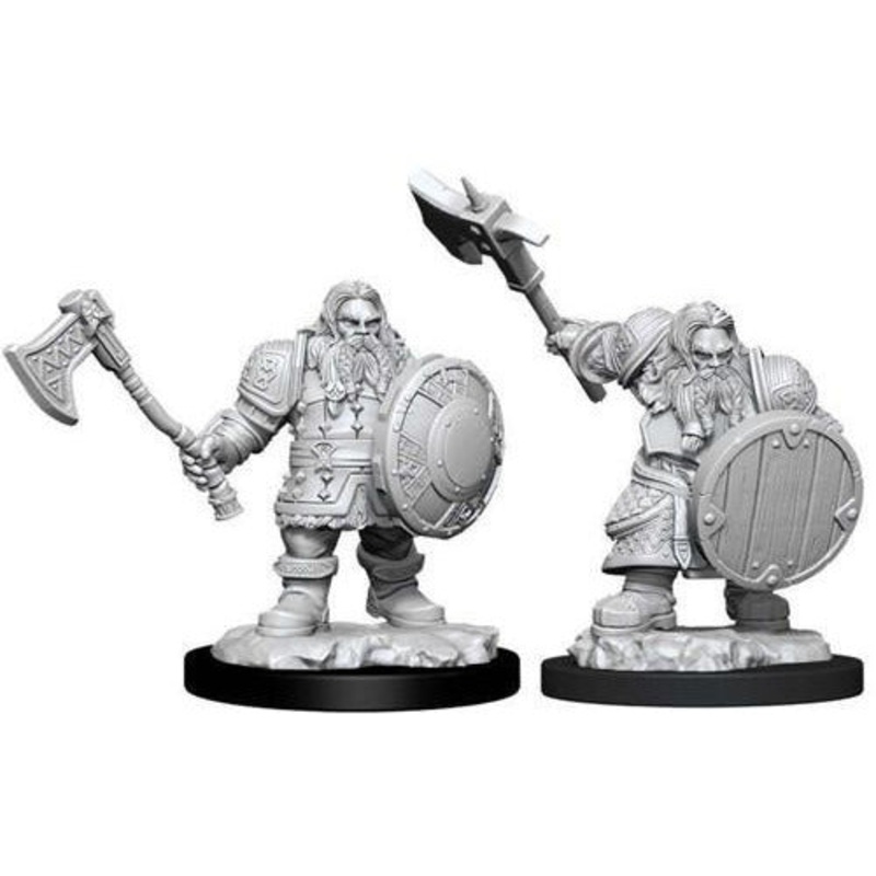 D&D Unpainted Mini – Male Dwarf Fighter 90004