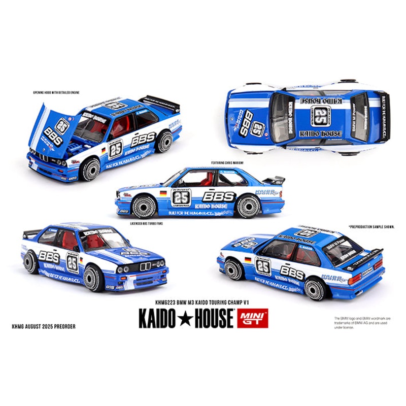 (PRE-ORDER) Mini GT x Kaido House 1:64 BMW M3 Kaido Touring Champ V1 KHMG223