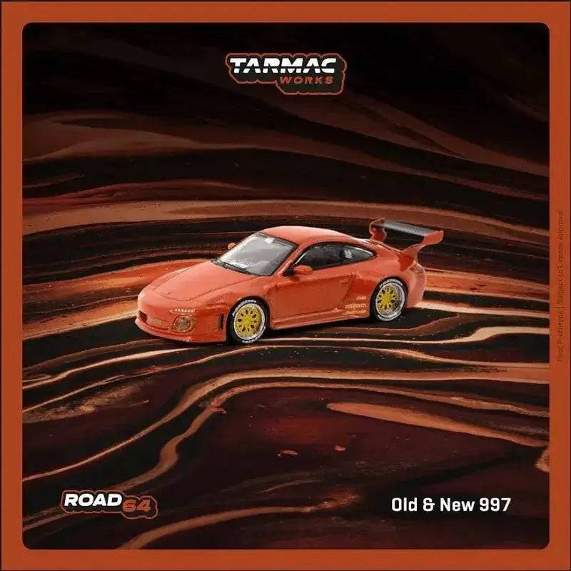 Tarmac Works 1:64 Porsche Old & New 997  Red Metallic