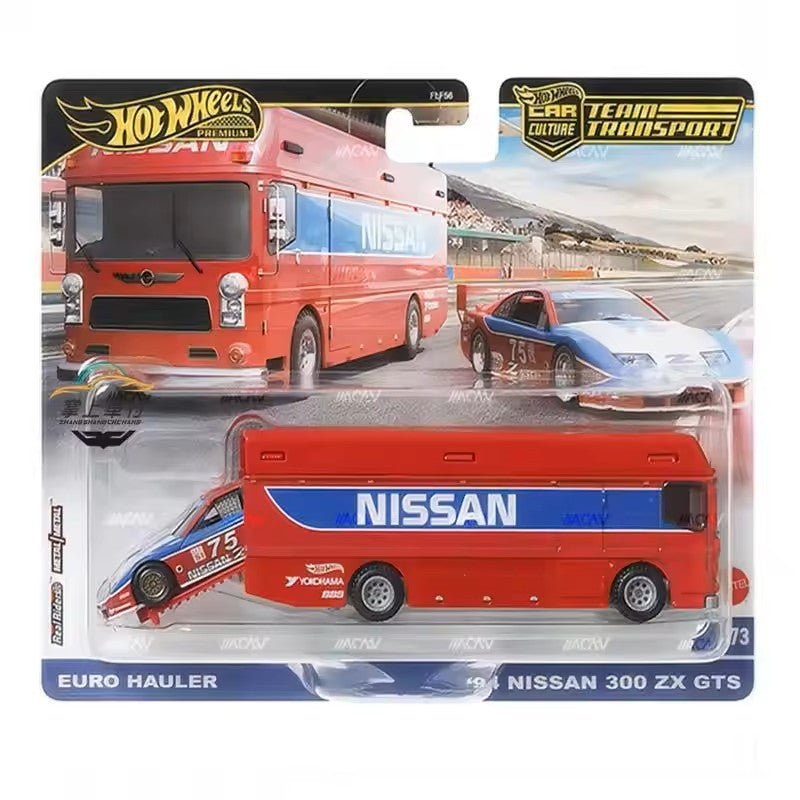 Hot Wheels Premium 1:64 Car Culture Team Transport MIX D Nissan 300 ZX GTS and Euro Hauler