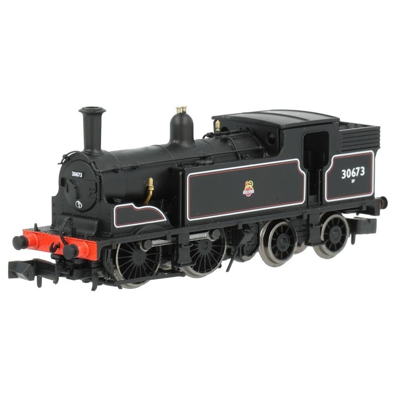 Steam locomotive M7 0-4-4T 30673 in BR lined black with early emblem