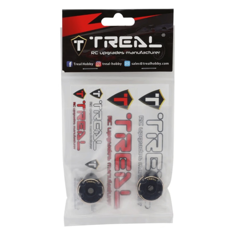 Treal Hobby Redcat Ascent-18 Brass Outer Portal Covers (Black) (2) (47.4g) – TLHTASCENT18-06
