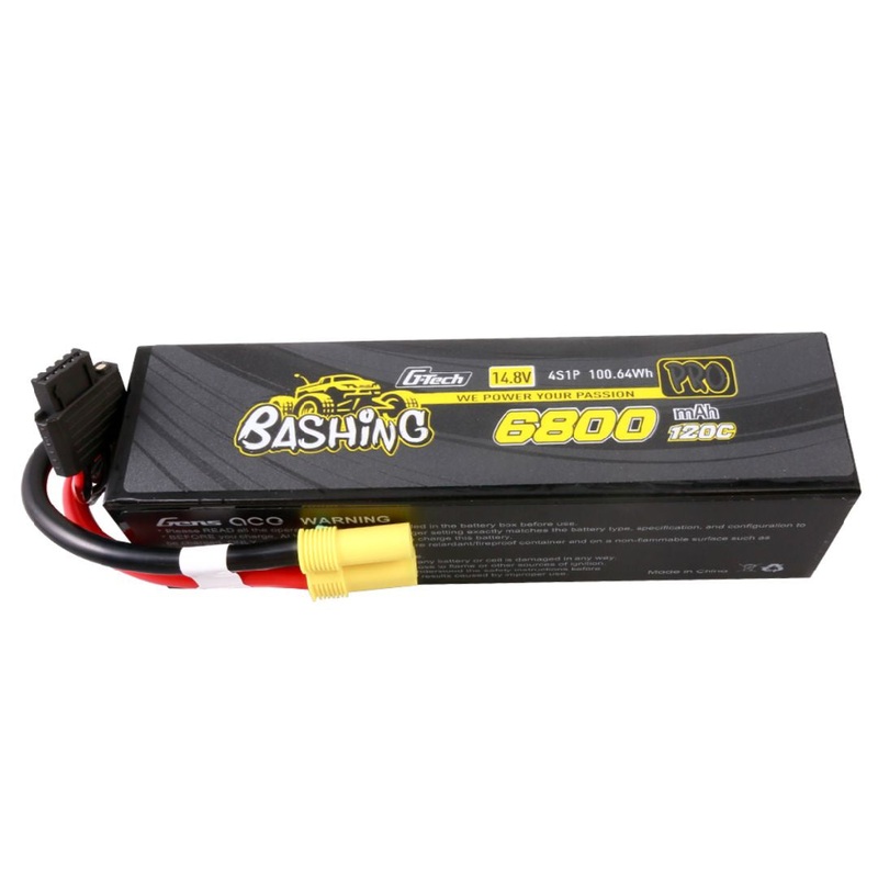 Gens Ace G-Tech 4S Bashing Series Hardcase LiPo Battery 120C (14.8V/6800mAh) w/EC5 Connector – GEA684S12E5GT