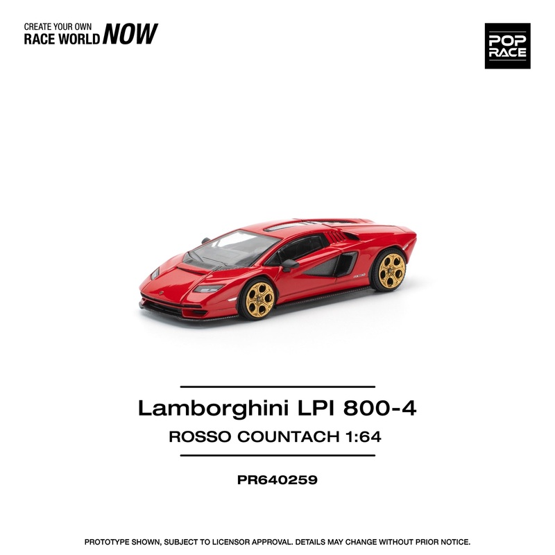 (PRE-ORDER) Pop Race 1:64 Lamborghini Countach LPI-800 – ROSSO
