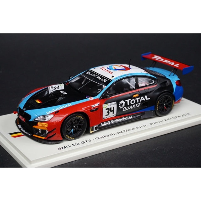 1:43 SPARK SB201 BMW M6 GT3 Walkenhorst Motorsport SPA 24h Winner 2018 #34