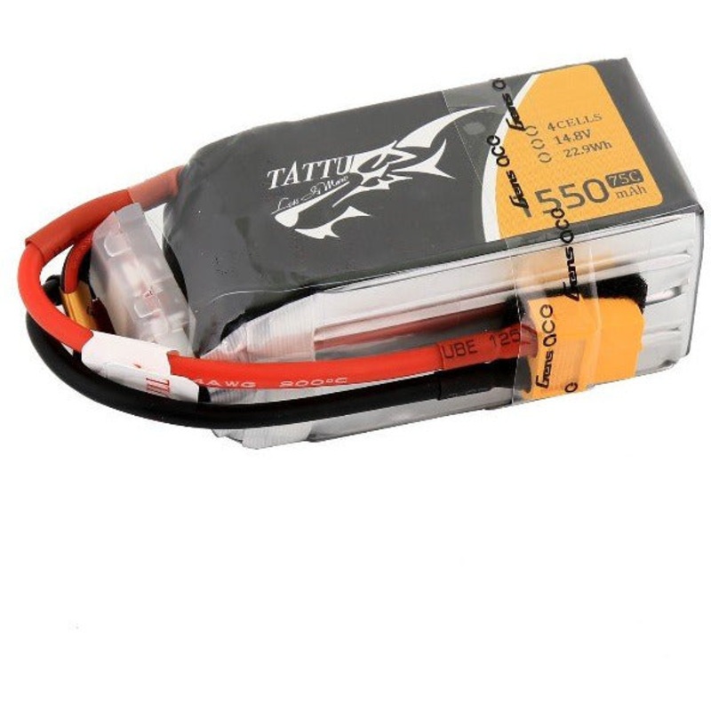 Tattu – 135 – 1550mAh 4S1P 14.8V 75C LiPo