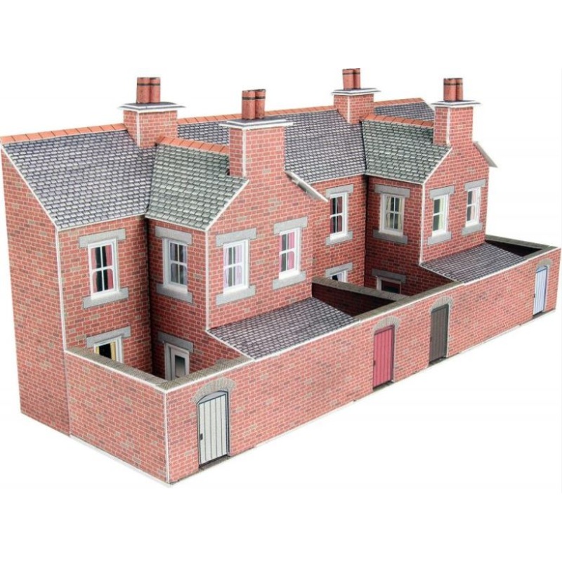 Metcalfe PN176 Red Brick Low Relief Terrace House Backs