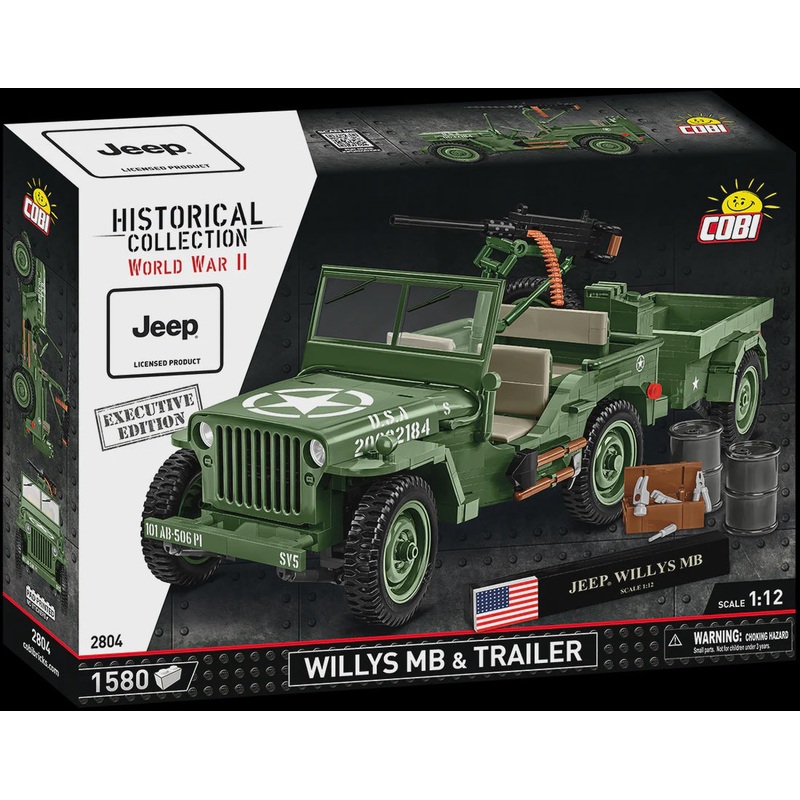 Cobi Historical Collection WWII: Willys MB Executive Edition 1510 PCS