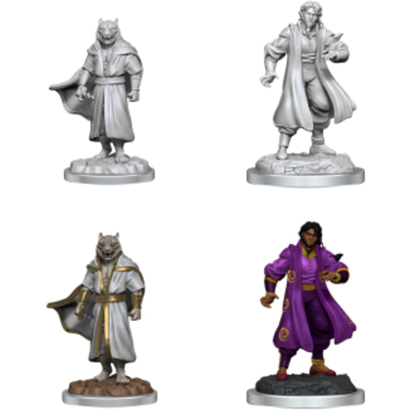 Critical Role Unpainted Mini – Male Human Sorcerer Merchant & Tiger Demon 90551