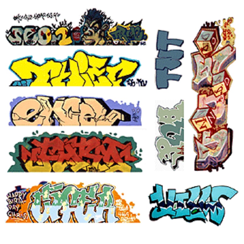 Blair Line Mega Set Modern Tagger Graffiti Decals Mega Set #06